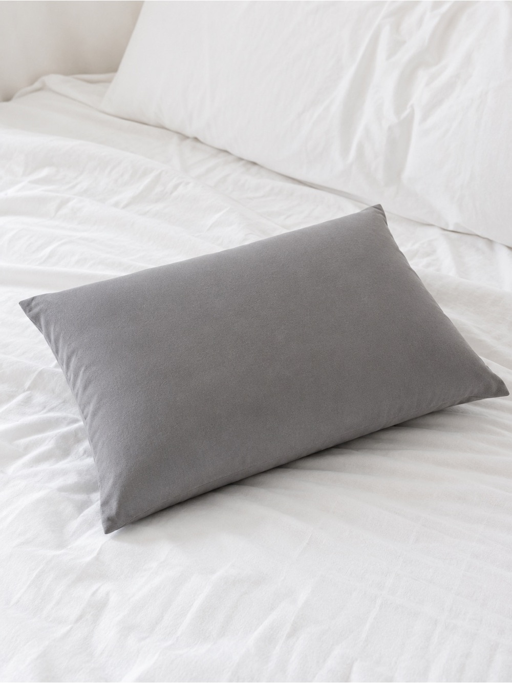 Gray Pillowcase 2 ps - Soft cotton Pillow Cover